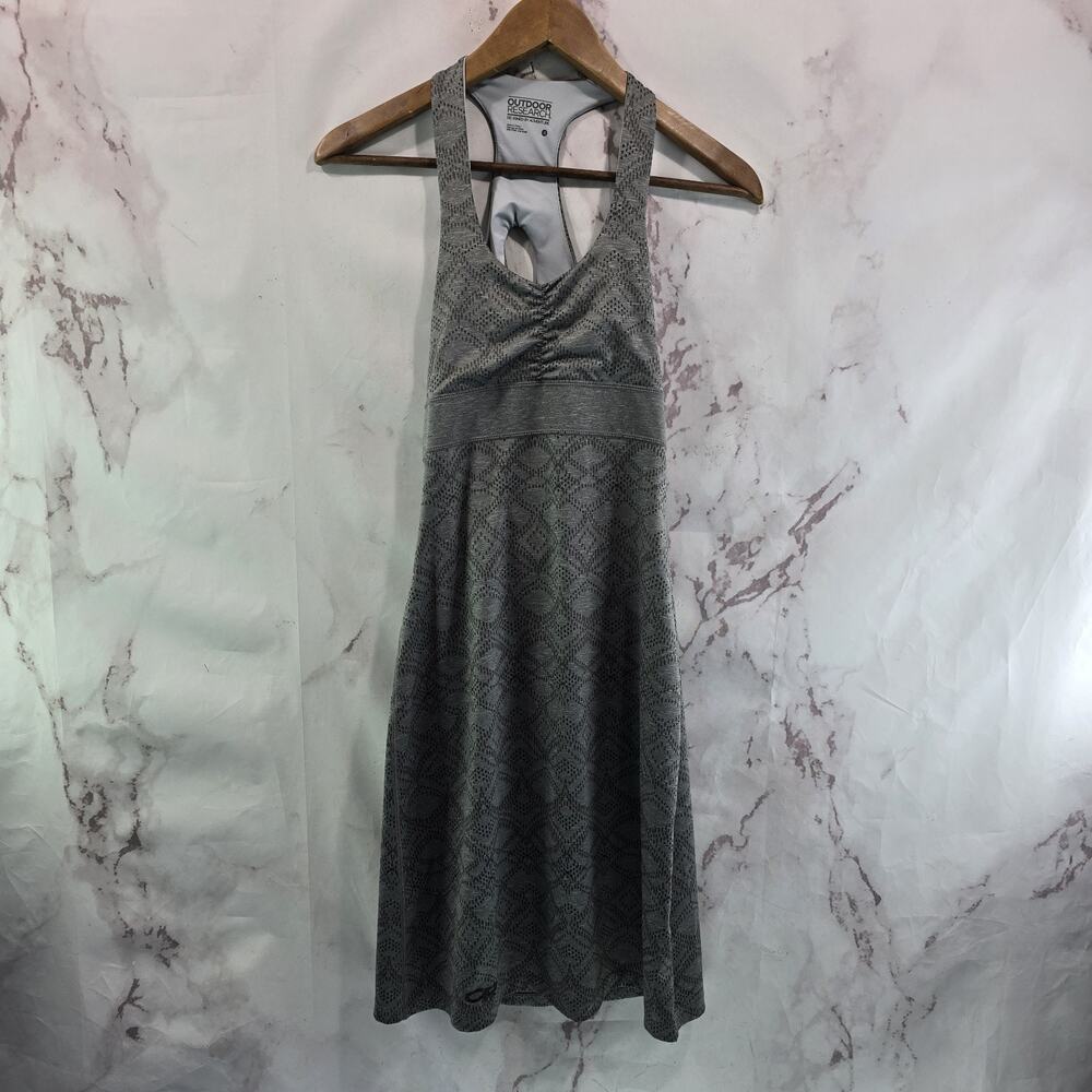 Outdoor Research Dress Womens 2 XS Gray Tank Mini Trance Cut Out Racerback